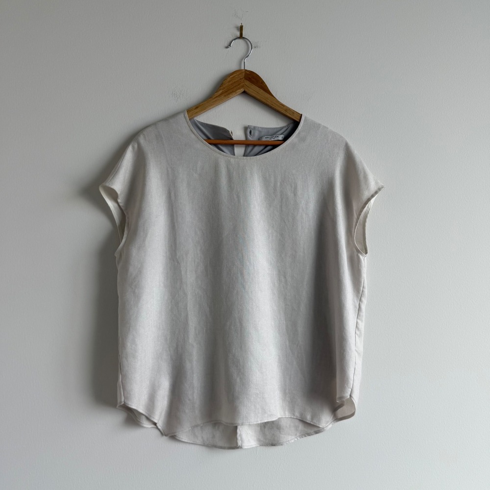 Women's M.M. Lafleur Didion Neutral Blouse Size Medium